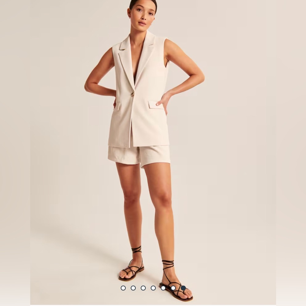 Abercrombie Premium Crepe Blazer Vest S NWT